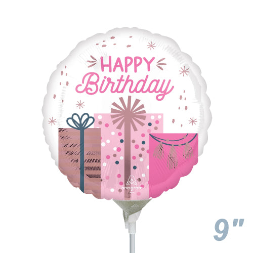 【選択用9インチバルーン】誕生日ピンクギフト 22cm★