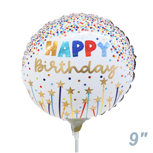 【選択用9インチバルーン】誕生日スターキャンドル 22cm★