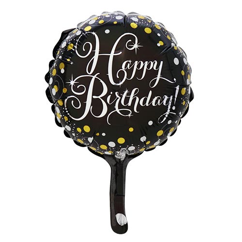 【選択用9インチバルーン】誕生日スパークリングドット 22cm★