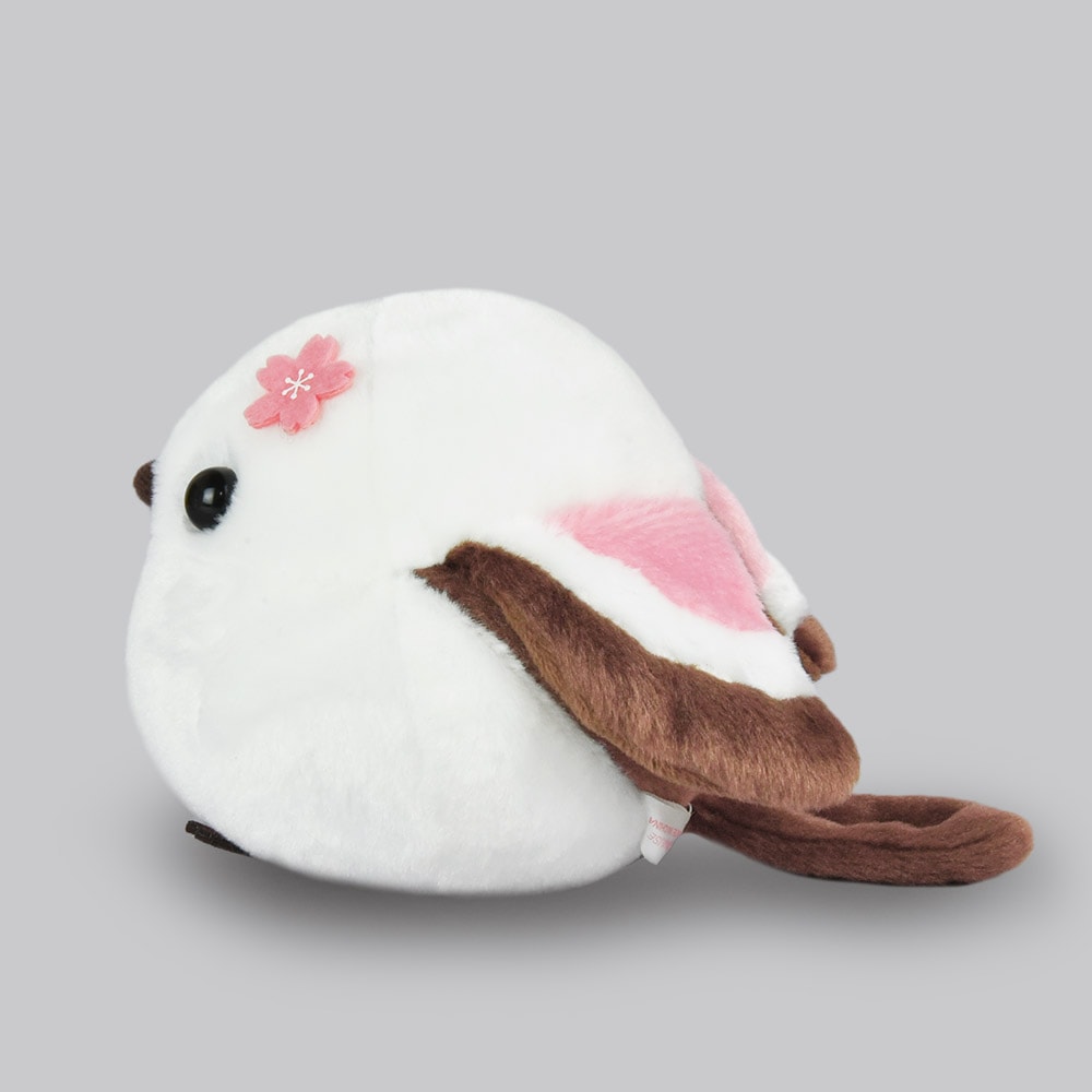ぬいぐるみ【ふくふくシマエナガ 桜しまゑ】をセットに追加する♪<バルーンアレンジメント追加OK>　小鳥