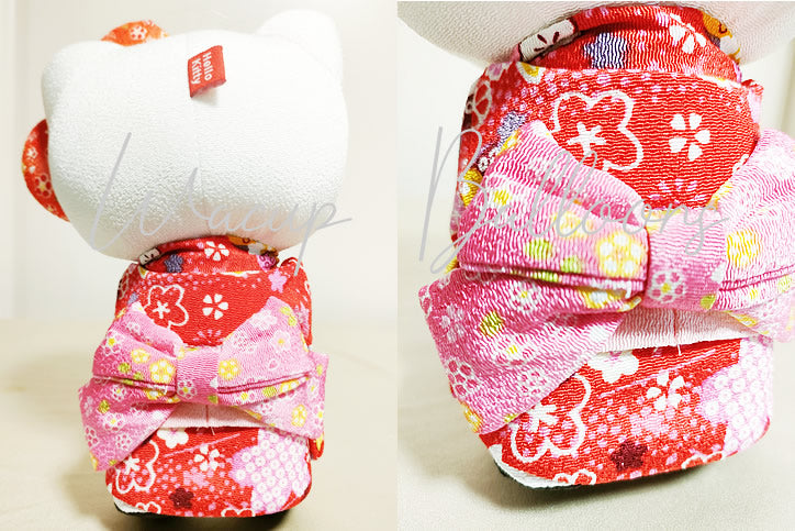 初節句 桃の節句 ひな祭り  女の子 着物 キティ マイメロ サンリオ ミッフィー くまのがっこう ぬいぐるみ ブーケ 小さい ミニギフト - 桃の節句ピンクハート：ミニバルーン花束ブーケ付着物ぬいぐるみギフトM