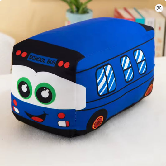 乗り物ぬいぐるみ：スクールバス（青）をセットに追加する♪