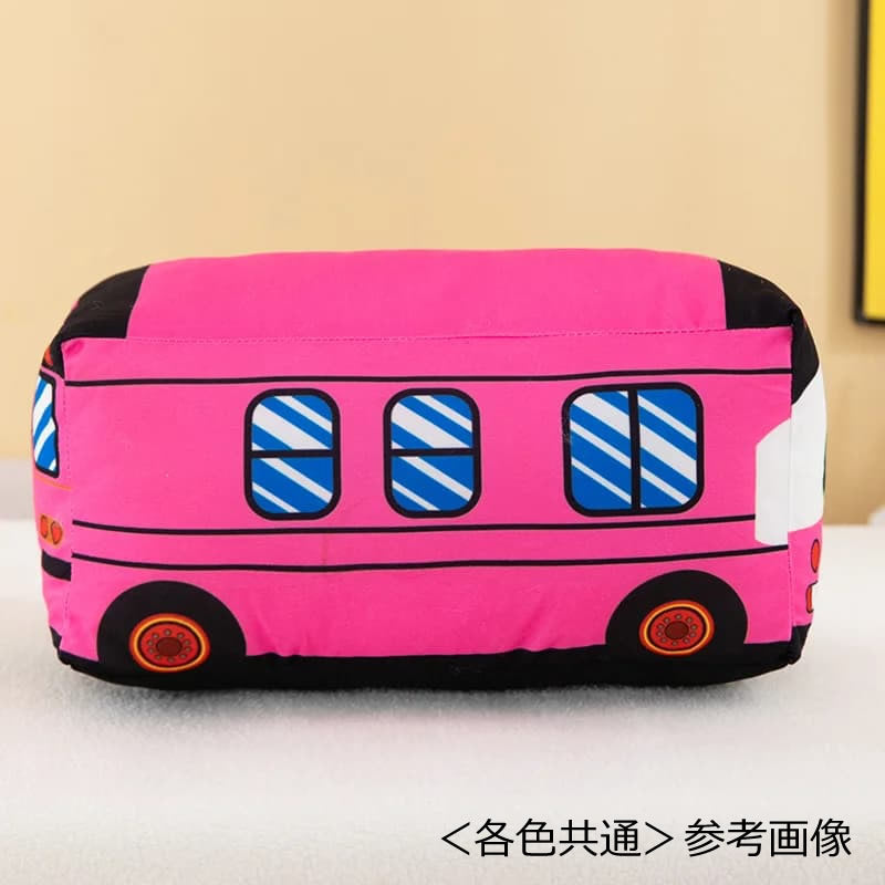 【選択用ぬいぐるみ】乗り物ぬいぐるみ：スクールバス（青）
