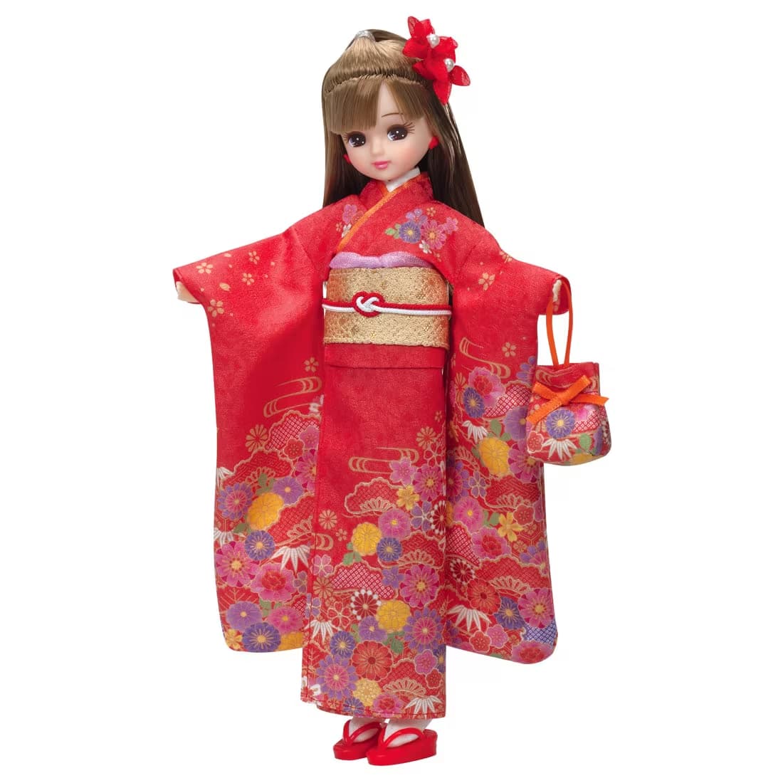 ぬいぐるみ【リカちゃん LD-30 Kimono紅】をセットに追加する♪
