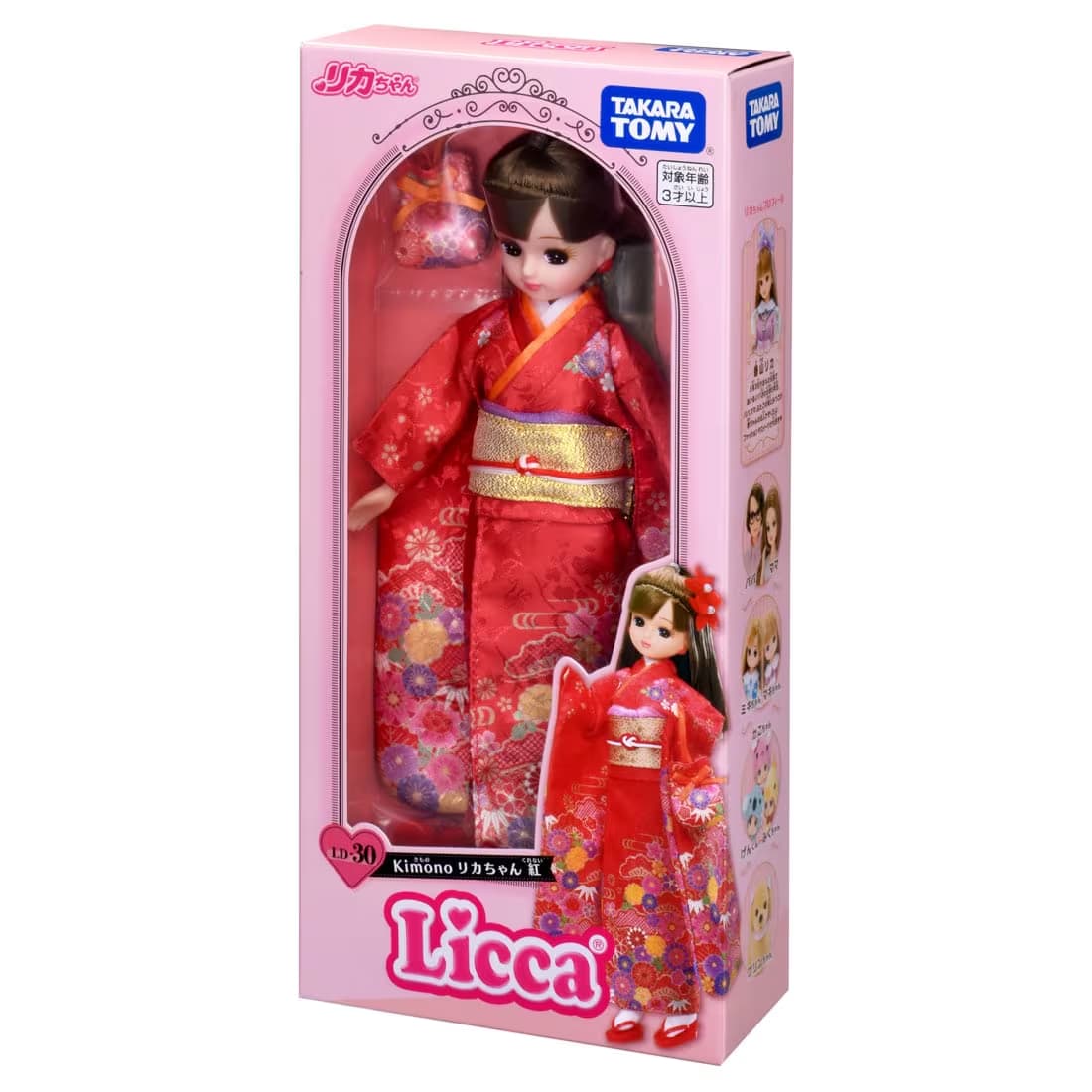ぬいぐるみ【リカちゃん LD-30 Kimono紅】をセットに追加する♪