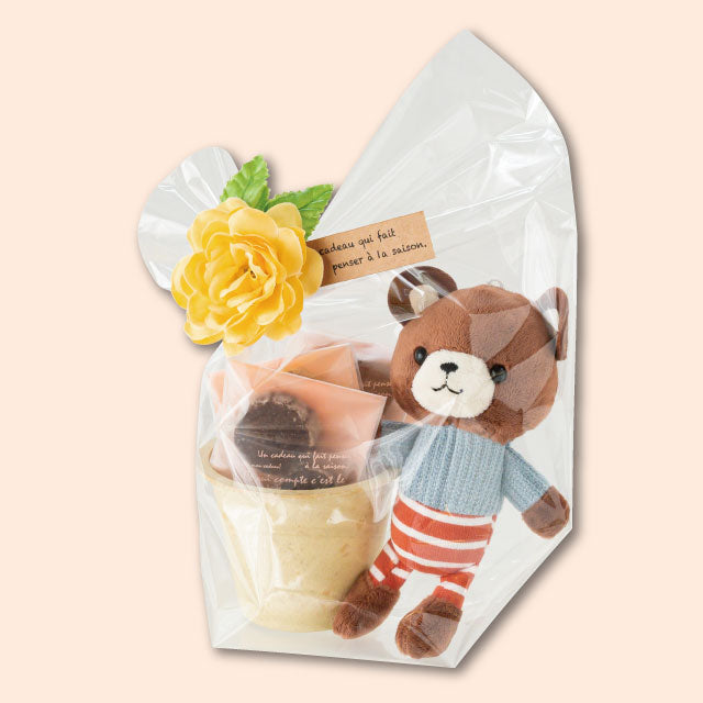 ぬいぐるみ【ラブリーマスコット:くまのトム】1個をセットに追加する♪<バルーンアレンジメント追加専用2個OK>