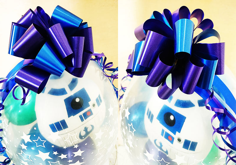 スターウォーズ 誕生日 プレゼント 結婚式 バルーン 電報 ブーケ ギフト ダースベイダー R2-D2 グローグー - ぬいぐるみバルーンラッピングギフト:選べる!スターウォーズ だるま＜ブルー＞