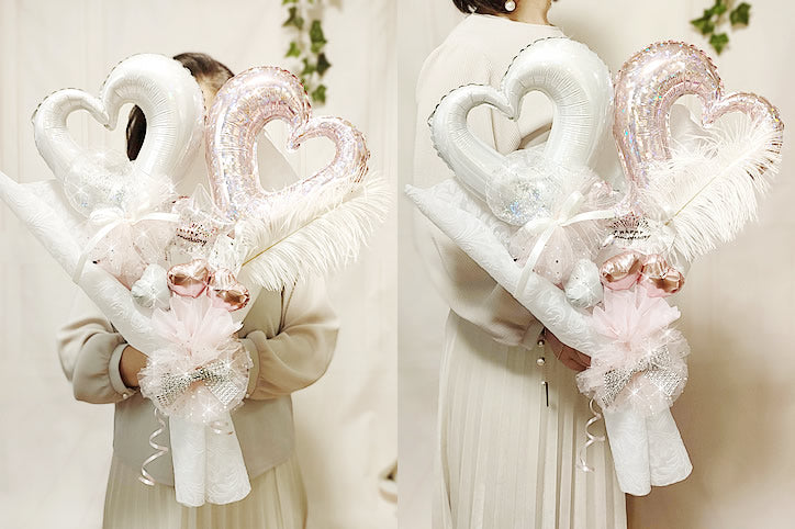 【卓上アレンジメント用オプション】 バルーンブーケ（バルーン花束）タイプに変更！