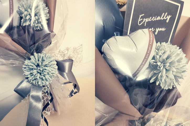 【卓上アレンジメント用オプション】 バルーンブーケ（バルーン花束）タイプに変更！