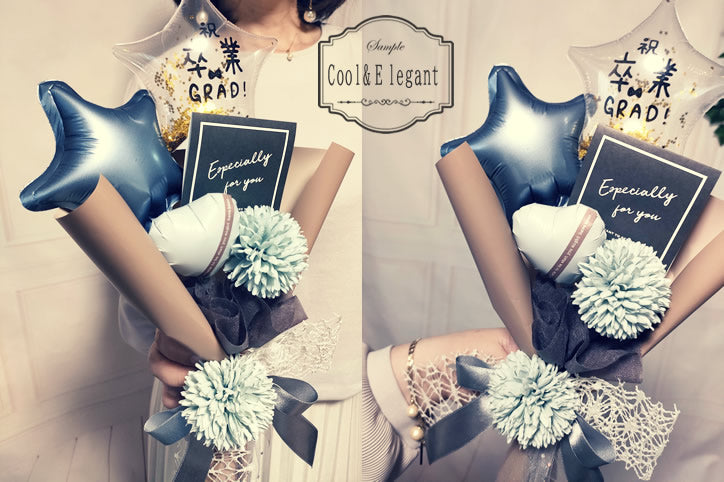 【卓上アレンジメント用オプション】 バルーンブーケ（バルーン花束）タイプに変更！