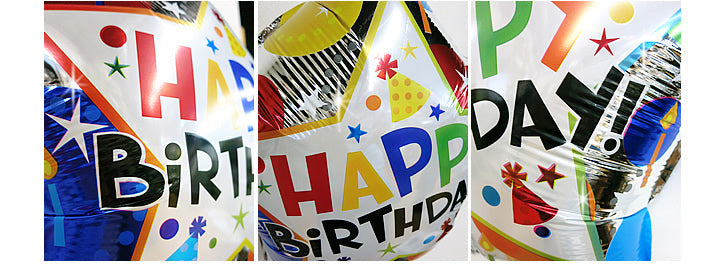 誕生日サプライズバルーンギフト -誕生日スターインスター卓上型スター3バルーンセット<補充用ヘリウムガス付・本州送料無料>