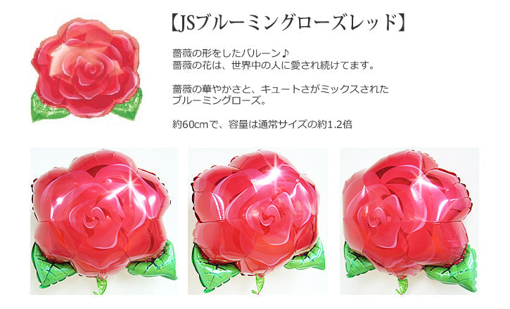 結婚祝に大人可愛いバラの花束バルーン - LVシルエット ブルーミングローズMIX5バルーンセット<補充用ヘリウムガス付・本州送料無料>